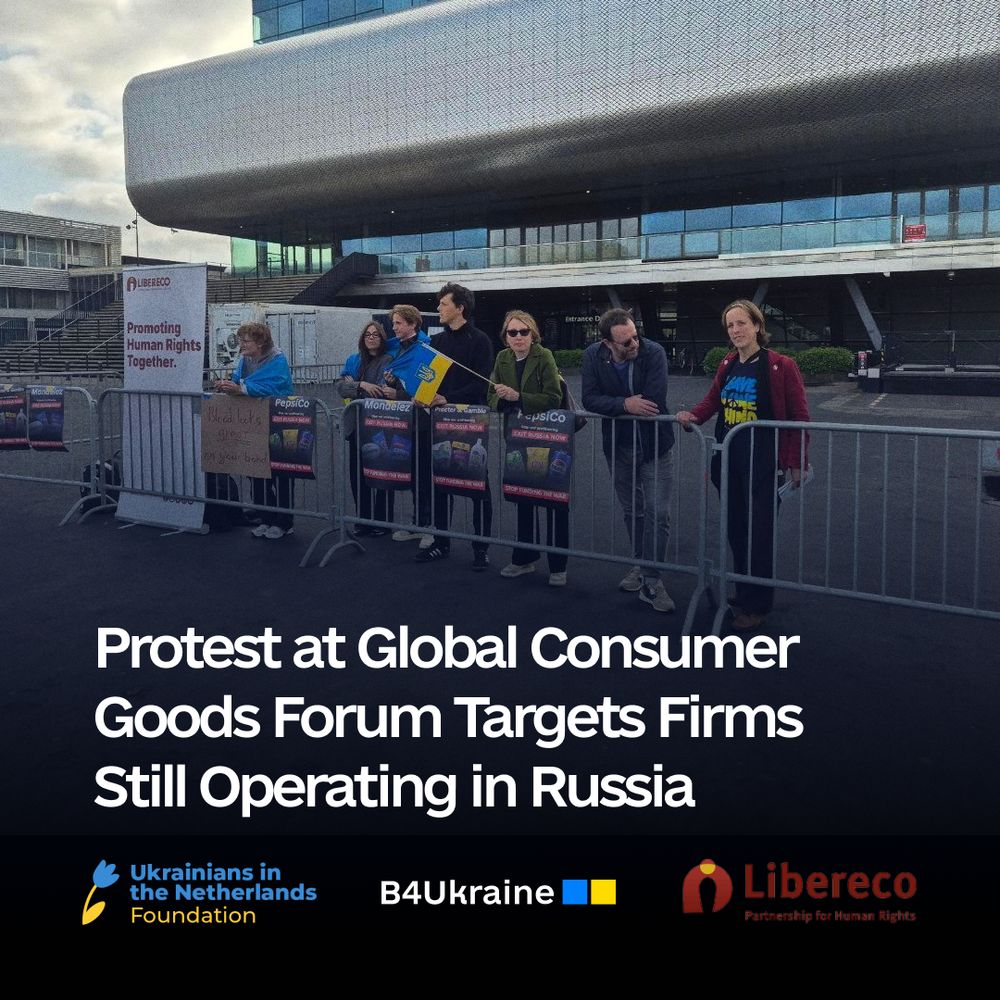 Protest at Global Consumer Goods Forum Targets Firms Still Operating in Russia