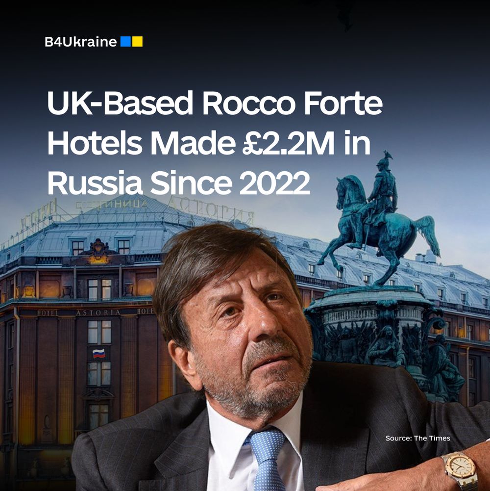 UK-Based Rocco Forte Hotels Made £2.2M in Russia Since 2022