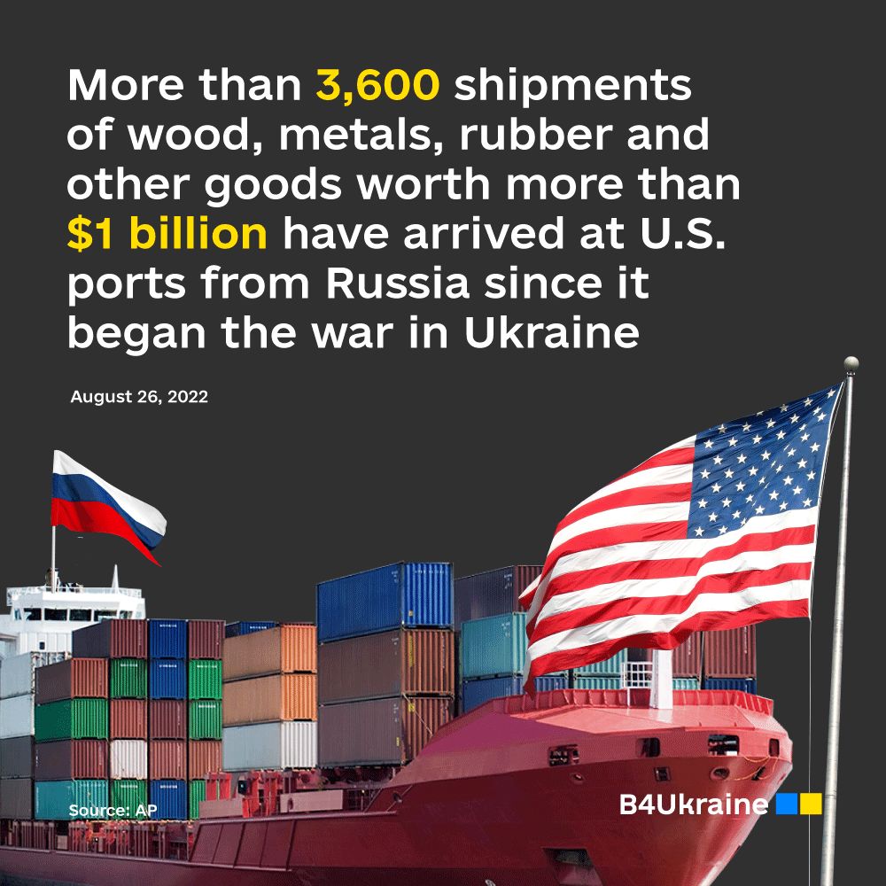 Six months into the war on Ukraine, Russia keeps benefiting from the trade with the U.S.