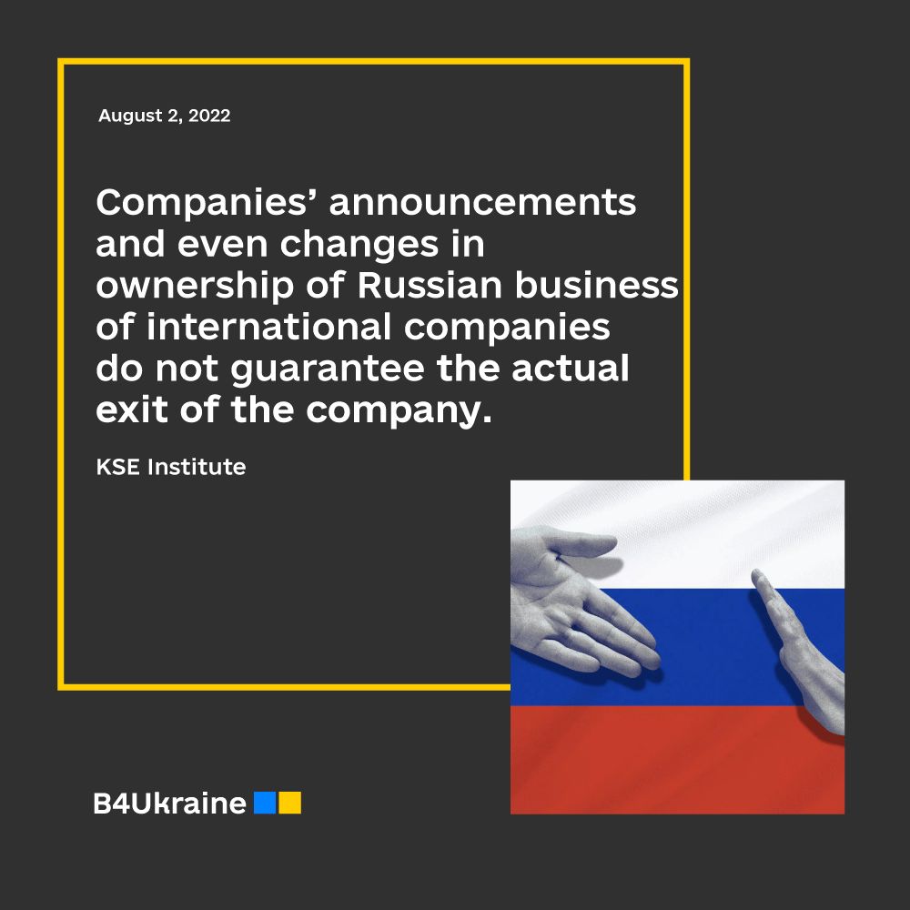 Each corporate claim about withdrawal from Russia should be investigated and every company engaged in scheming must be held accountable