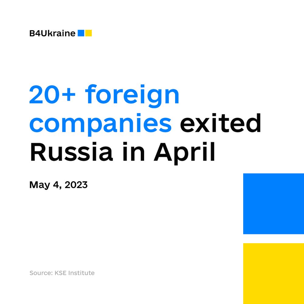 More than 20 companies exited Russia in April