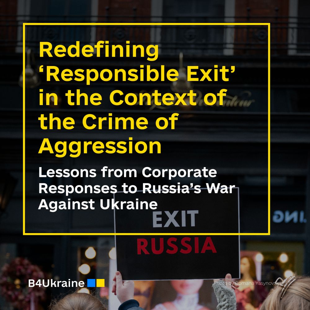 New Report Calls for Clear Standards on “Responsible Exit” from Russia
