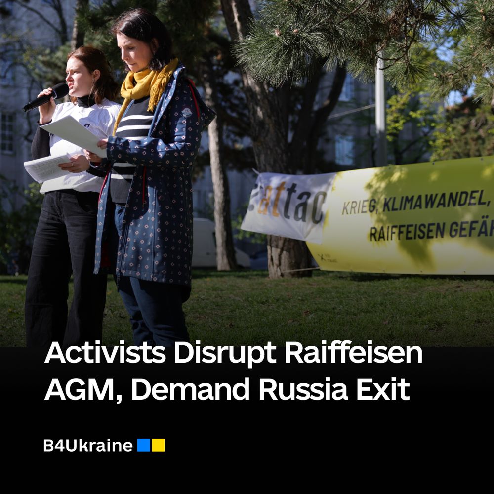 Activists Disrupt Raiffeisen AGM, Demand Bank Exit Russia