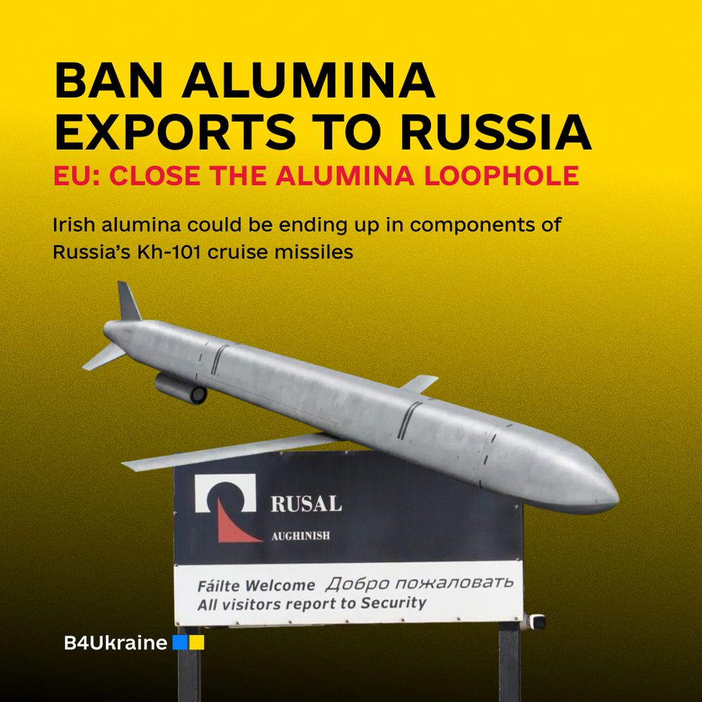 Pro-Ukraine Civil Society Groups Call on the EU to Ban Alumina Exports to Russia in the Next Sanctions Package